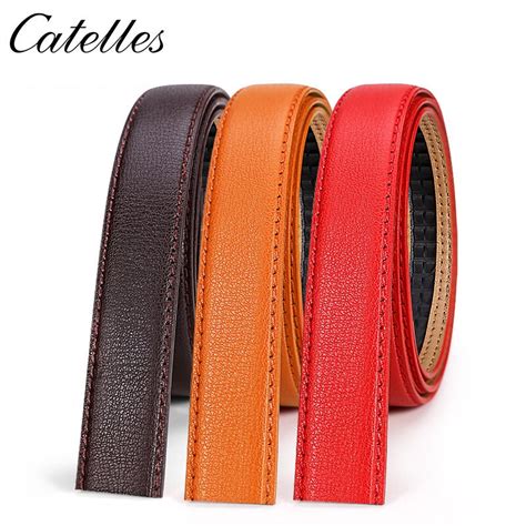 Catelles No Buckle Belts Female Genuine Leather Wide Belt Women Without