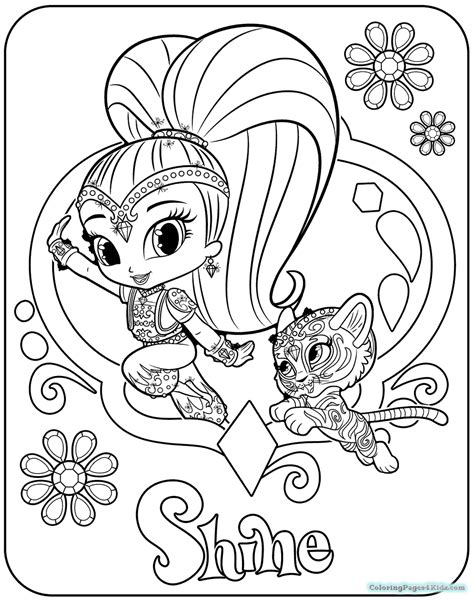 Shimmer And Shine Halloween Coloring Pages 107 | Coloring Pages For Kids