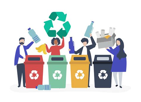 People Sorting Garbage For Recycling Download Free Vectors Clipart