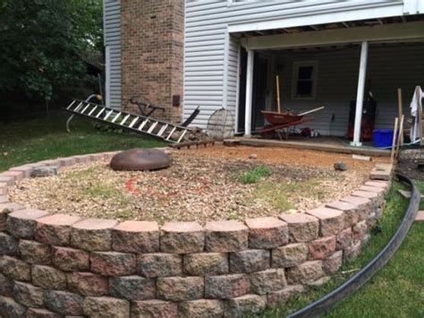 For this solution, you will need to build a border of bricks around the outside of the patio. Concrete patio pour - DoItYourself.com Community Forums