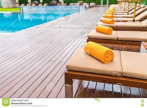 Swimming Pool With Relaxing Seats Stock Photo Image Of