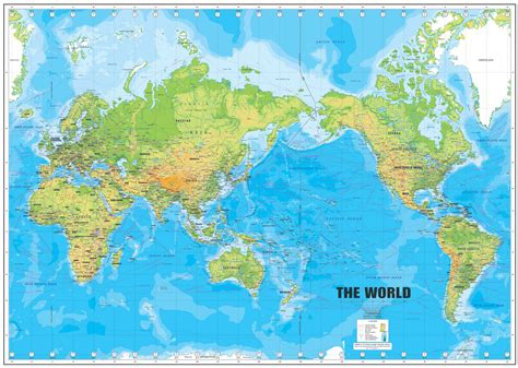世界地图英文版高清版 世界地图全图 地理教师网