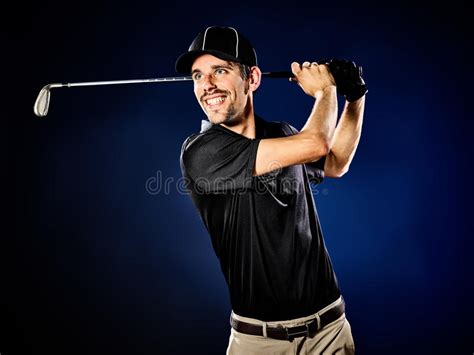 Man Golfer Golfing Isolated Stock Photo Image Of Golfing Golf 76468170