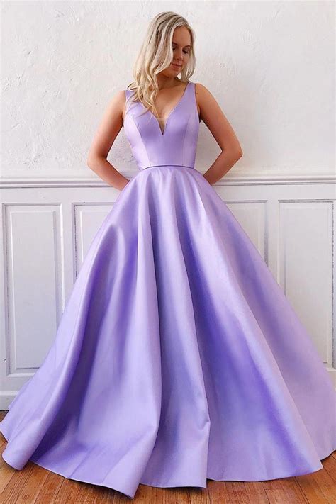 Satin Lavender Prom Dress Lavender Prom Dresses Purple Prom Dress