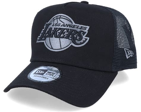 As the depiction wasn't changing, so was the inscription. LA Lakers Bob Team Logo 9Forty A-Frame Black Trucker - New ...