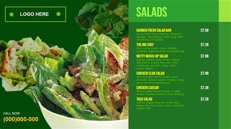 Salad Signage Menuboard Design From Dsmenu