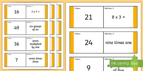 Multiplication Loop Cards Game Primary Maths Resource