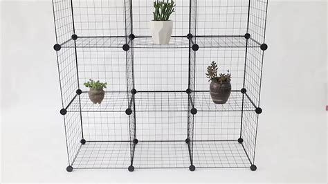 Metal Wire Storage Cubesdiy 12 Cube Closet Cabinet And Modular Shelving Gridswire Mesh Shelves