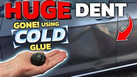 Fixing A Huge Dent With Cold Glue Youtube