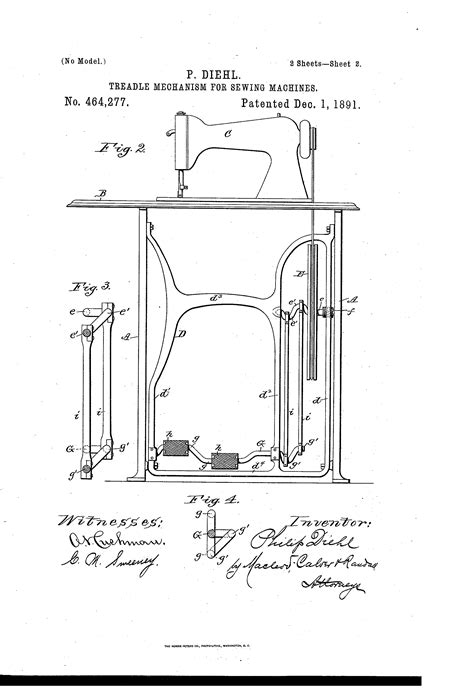 Antique treadle sewing machines are a favorite collectible item, especially the singer models. Patent US464277 - Treadle mechanism for sewing-machines ...