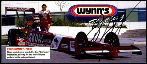 Don Prudhomme Nhra Authentic Hand Signed Autographed Dragster Hand Out