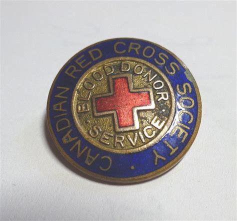 Canadian Red Cross Society Blood Donor Service Enamel Pin By C Lamond