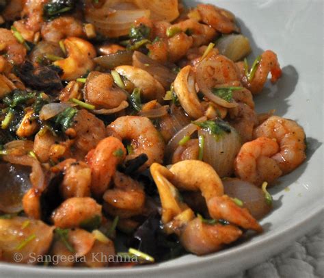 Shrimp And Cashew Nuts Stir Fry Chinese Style