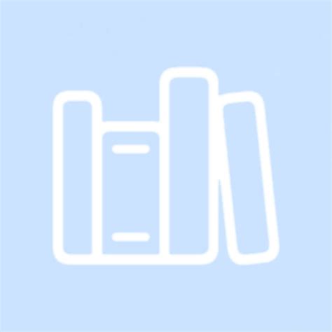 Pastel Blue Books App Icon In 2021 App Icon Book Icons Ios App Icon