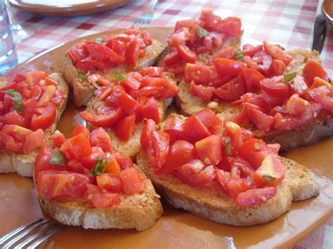 Bruschetta Al Pomodoro Tuscan Food Is Basic And Simple But Delicious
