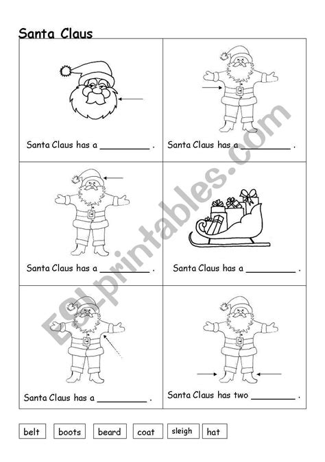 Santa Claus Esl Worksheet By Benkodori Christmas Work