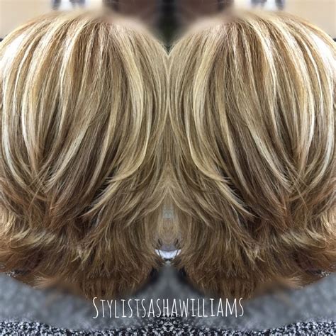 Well, you officially have no more excuses: Modern flip hairstyle with blonde highlights. Very pretty ...