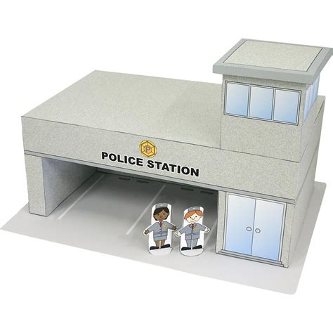 Police Station Toys Paper Craft Town Building Police Town Police Station Paper City Paper