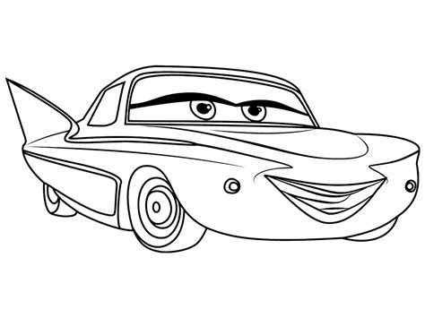 Cars 3 kleurplaat flo Kleurplaten, Gratis kleurplaten, Prints