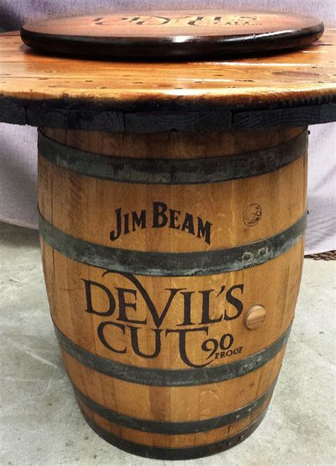 sold out customizable whiskey barrel pub table game table etsy barrel table jim beam beams