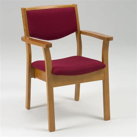 Comfortable Stacking Wooden Upholstered Chapel And Church Chair Grace