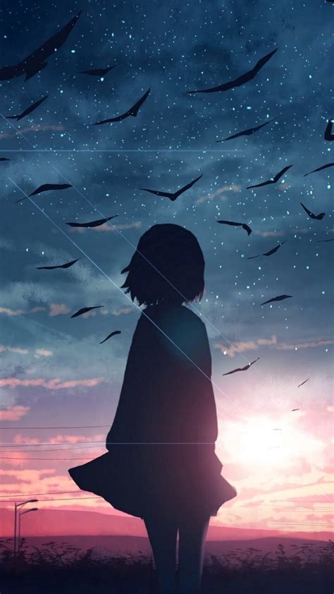 Walking Alone Beautiful Sad Anime Girl Wallpaper Id Revisi