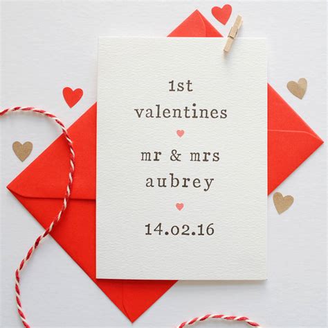 Personalised 1st Valentines Valentines Day Card By The