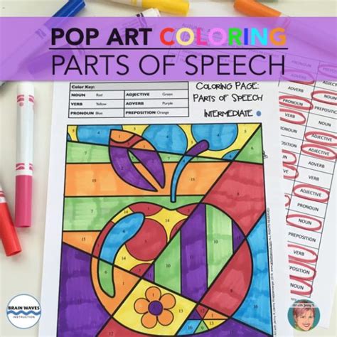 Parts Of Speech Coloring Sheet Free Printable Templates