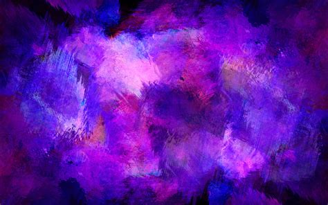 Purple Abstract Painting Paint Stains Purple Hd Wallpaper