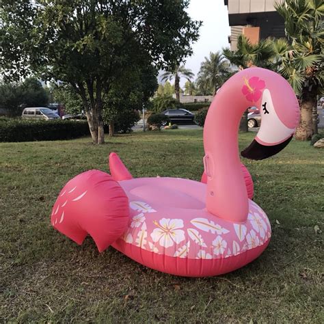 150cm Giant Inflatable Sleep Flamingo Swimming Matress Pool Float Ride On Floating Row Water