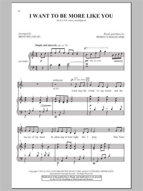I Want To Be More Like You Sheet Music Direct