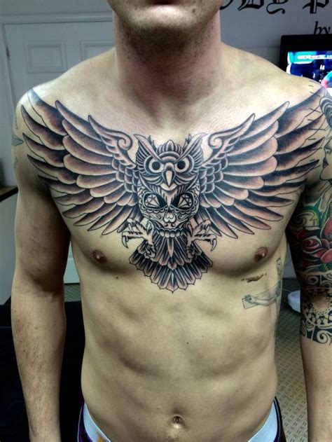 Owl Chest Tattoo Designs Ideas And Meaning Tattoos For You