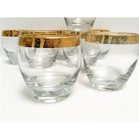 Vintage Lowball Glasses With Gold Trim Set Of 8 Chairish