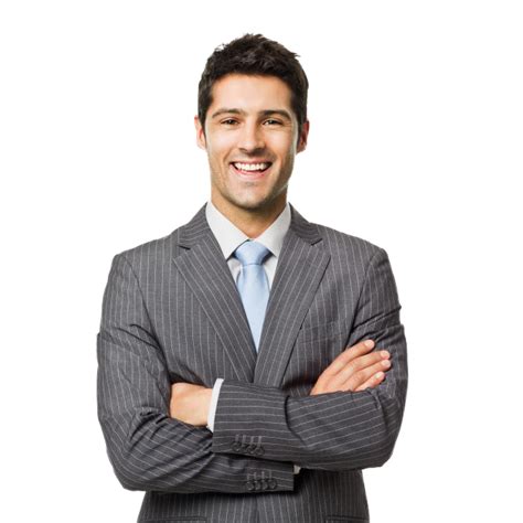 Smiling Business Man Standing Png Image Png Mart