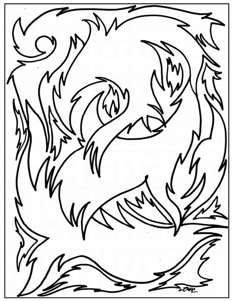 Abstract curves lines coloring page. Free Printable Abstract Coloring Pages For Kids