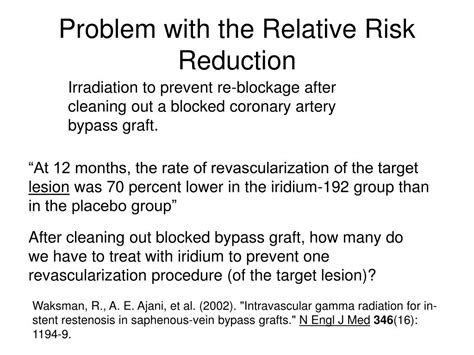 Ppt Absolute Risk Reduction Number Needed To Treat Back Of The