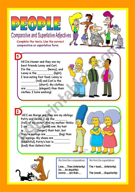 Adjectives can compare two things or more than two things. Comparative And Superlative Adjectives Worksheet — db ...