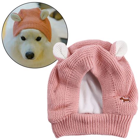 Pet Knitted Dog Hat Winter Balaclava With Pretty Ears Suitable Normal