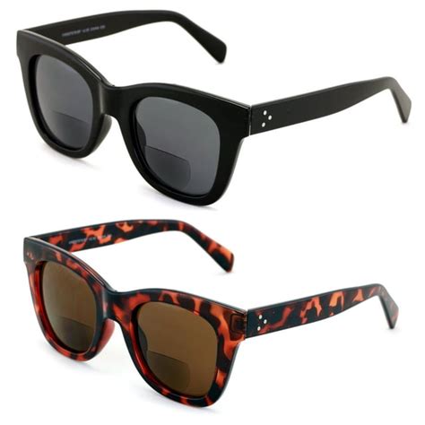 2 pairs women bifocal large bold oversized reading sunglasses outdoor reader bi focal