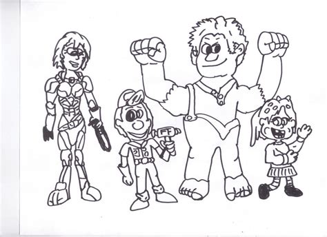Wreck It Ralph Gane Black And White By Sonicclone On Deviantart