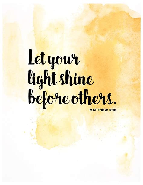 Let Your Light Shine Before Others 11x14 Unframed Art