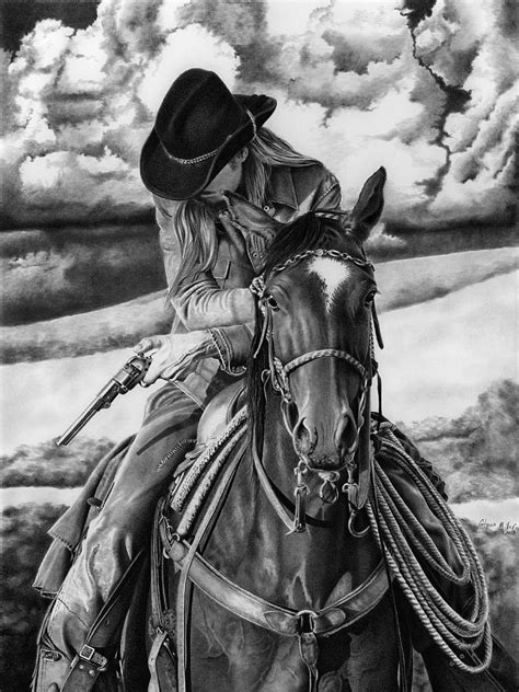 Outlaw Storm A Captivating Pencil Art By Glynnis Miller