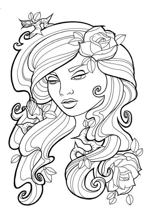 Hair salon coloring pages hellokids com. Free Adult Printable Coloring Pages Roses Heart - Coloring ...