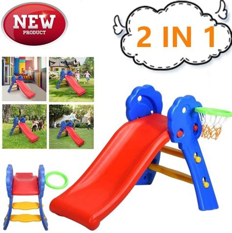Foldable Kid Slide Toddler Slide Set 2 In 1 Slides For Kids With Climb
