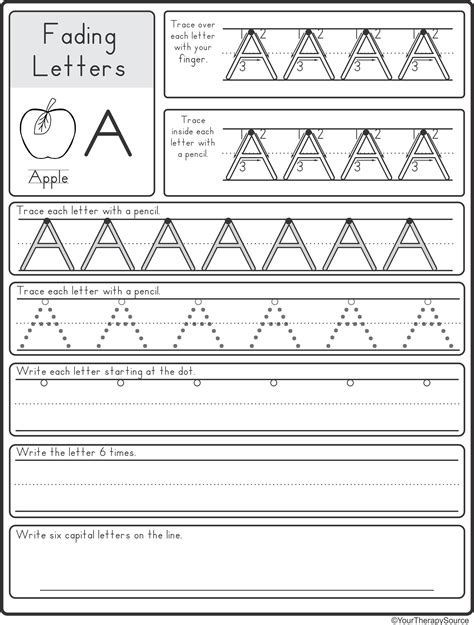 I wanted to know how make dotted lines or four lines template that is to the standards of what child handbooks have. Fading Alphabet Double Line OR Dotted Line Style - Your Therapy Source | Letter worksheets ...