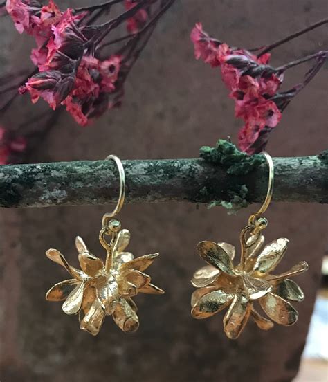 Clover Flower Earrings Mine Sterling Silver