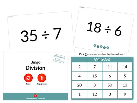 Division Bingo Teaching Resources