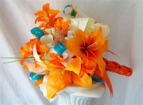 Fuschia and orange wedding bouquets. turquoise fuschia and orange wedding colors - Google ...