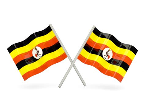 Two Wavy Flags Illustration Of Flag Of Uganda