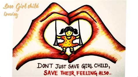 International Day Of Girl Child Drawing How To Draw Save Girl Child